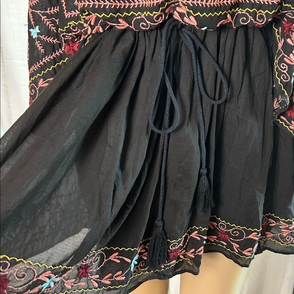 FREE PEOPLE ,NWT,mini dress,fairy,whimsical,cape sleeves,Frida print,embroidered - Picture 3 of 17